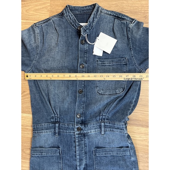 FRAME Long-Sleeve Denim Jumpsuit Size Small New - Picture 5 of 10